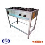 Anafe 2 platos con parrillas en fierro macizo de 34x34 cms. Cousiño