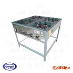 Anafe a Gas 4 Platos Alto 43×43 cm. Certificado Cousiño
