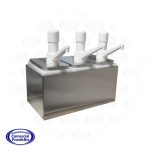 Dispensador Salsa Acero 3 Depósitos TOPPO