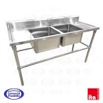 Lavafondos 2 Depósitos 2 Secadores 160x60x85 cms. ITA