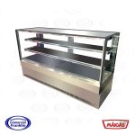 Vitrina Pastelera 2 mts. Vidrio Cuadrado Maigas