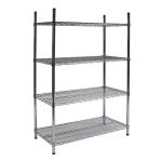 Estantería Acanalada Acero Cromada 150 cms