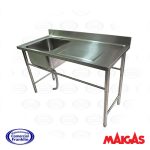 Lavafondos 1 Depósito Con Secador Derecho 140 cm. Maigas