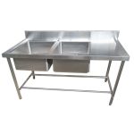 Lavafondo 2 Depósitos Secador Derecho 160x60 cms. ITA