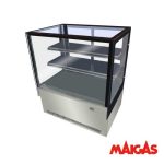 Vitrina Pastelera 1 mt. Vidrio Cuadrado Maigas