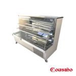 Mesón Vitrina Refrigerada Curva Acero 1.2 mt. Cousiño