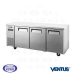 Mesón Freezer 3 Puertas Acero Inoxidable 380 Lts. Ventus
