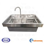 Lavaplatos Acero 80x50x30 cm. Gastromaq