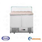 Mesón Saladette 2 Puertas Marmol/vidrio 257 Lts. Gastromaq