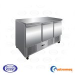 Mesón Saladette Cubierta Acero 3 Puertas 400 lts. Gastromaq