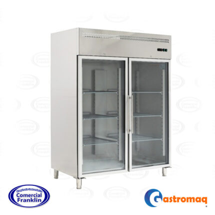 Refrigerador Industrial 2 Puertas Vidrio 1477 lts. Frío Forzado Gastromaq