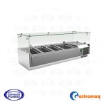 Salsera Sobremesa 1.2 mts. 4 Depositos GN 1/3x3+GN1/2x1 Gastromaq