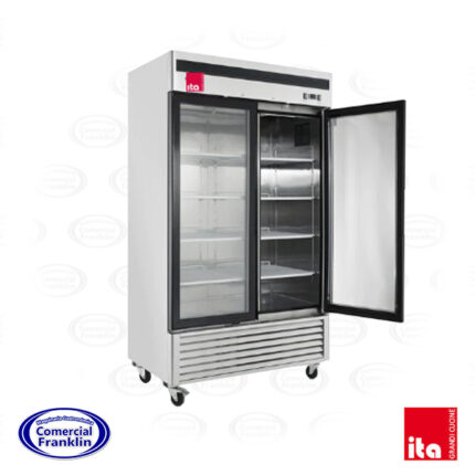 Refrigerador Industrial Vertical 2 Puertas Vidrio 1335 lts. Frío Forzado ITA