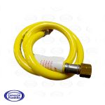 Manguera amarilla 1 mt. 3/8" HI x 3/8" HI gas Cemco