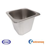 Deposito acero GN 1/6x15, 16.2x17.6x15 cm. Gastromaq