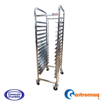 Carro bandejero 15 niveles acero inoxidable bandejas 60x40 cm. Mod.1 Gastromaq