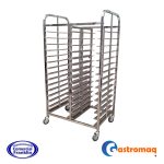 Carro bandejero 15x2 niveles acero inoxidable bandejas 60x40 cm. Gastromaq