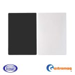 Tabla De Picar 45x30x2 cm. Blanco/Negro Gastromaq