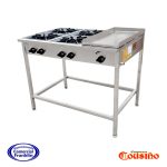 Cocina Anafe 4 Platos Con Churrasquera Certificada Cousiño - Imagen 2