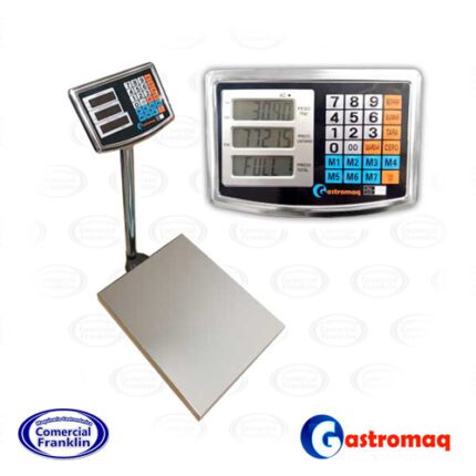 Balanza Digital 300 kg Acero y Visor Aereo Gastromaq