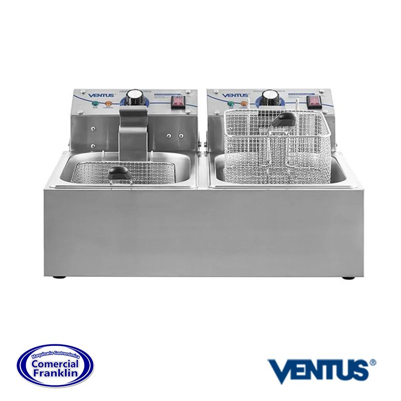 Freidora-Eléctrica-2-Depósitos-Ventus-1 Freidora Eléctrica 2 Depósitos Ventus - Imagen 1