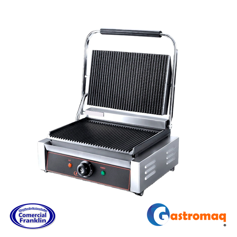 Plancha-Eléctrica-Panini-Simple-Acanalada-Acanalada-43x36-cm-1 Plancha Eléctrica Panini Simple Acanalada/Acanalada 43x36 cm. Gastromaq - Imagen 1