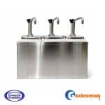 Dispensador De Salsa Con Bomba Acero 3 Depósitos 6 Lts. Gastromaq