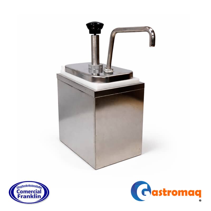 Dispensador-De-Salsas-Con-Bomba-Acero-1-Depósito-2-lts.-Gastromaq-1 Dispensador De Salsas Con Bomba Acero 1 Depósito 2 lts. Gastromaq - Imagen 1