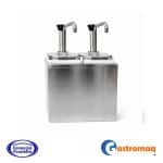 Dispensador De Salsas Con Bomba Acero 2 Depósitos 4 Litros Gastromaq