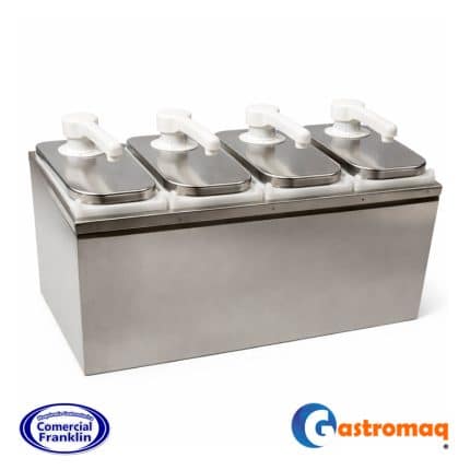 Dispensador Salsa Acero 4 Depósitos 8 lts. Toppo Gastromaq