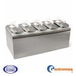 Dispensador Salsa Acero 5 Depósitos 10 lts. Toppo Gastromaq