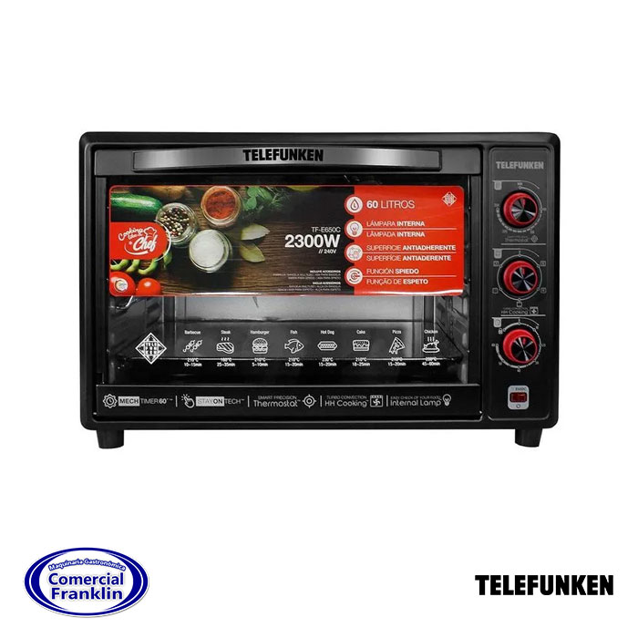 Horno-Eléctrico-50-Lts.-TF-E550C-Telefunken Horno Eléctrico 50 Lts. TF-E550C Telefunken - Imagen 1