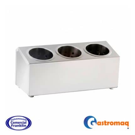 Soporte Organizador Para Cubiertos 3 Dépositos Acero Inoxidable Gastromaq