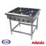 Anafe 5 platos, 3 de 27x27 y 2 de 43x43 cms.