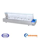 Baño María 4 Depósitos 1/2 Vidrio Recto Gastromaq