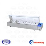 Baño María 5 Depósitos 1/2 Vidrio Recto Gastromaq