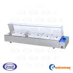 Baño María 6 Depósitos 1/2 Vidrio Recto Gastromaq