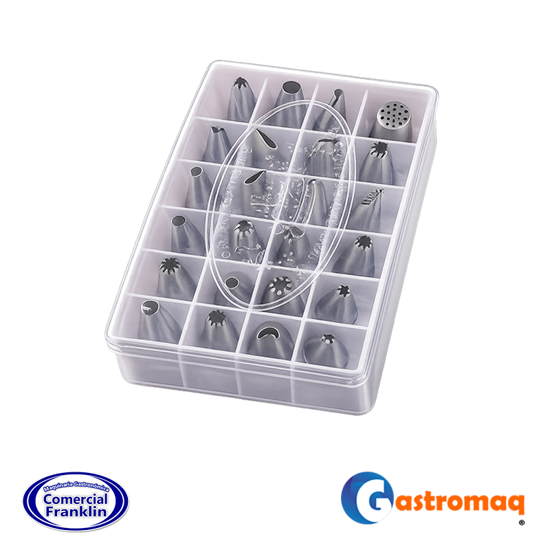 Boquillas-24-Piezas-Para-Repostería-Gastromaq Boquillas 24 Piezas Para Repostería Gastromaq - Imagen 1
