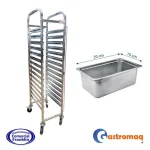 Carro bandejero 15 niveles acero inoxidable 1/1 GN (15 GN) Gastromaq