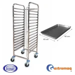 Carro bandejero 15 niveles acero inoxidable bandejas 60x40 cm. mod.3 Gastromaq