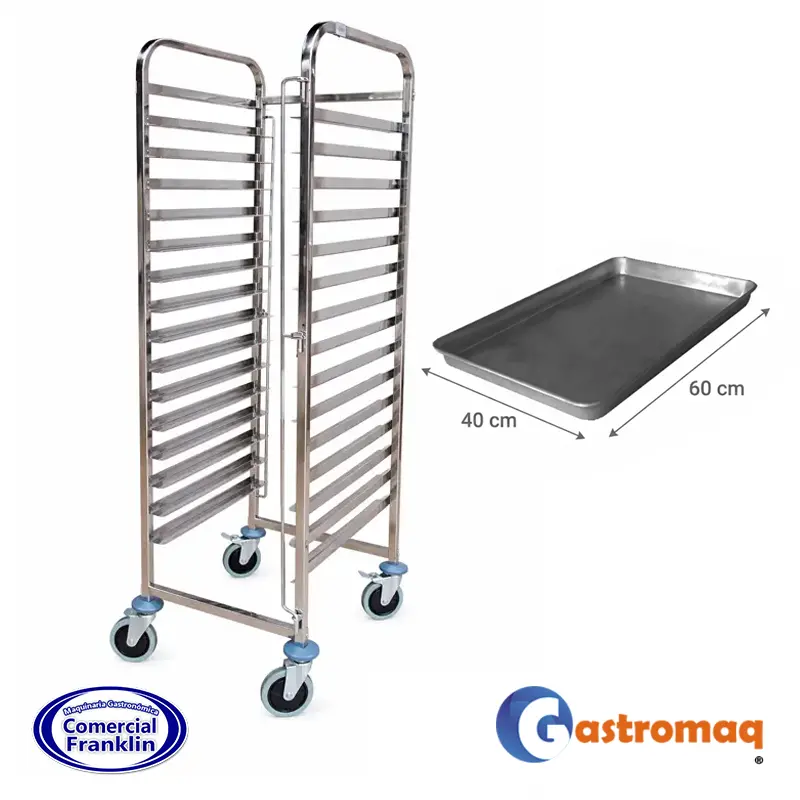 Carro-bandejero-15-niveles-acero-inoxidable-bandejas-60×40-cm.-mod.3-Gastromaq-2 Carro bandejero 15 niveles acero inoxidable bandejas 60x40 cm. mod.3 Gastromaq - Imagen 1