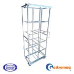 Carro transportador bidon de agua x 10 con luz Gastromaq