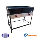 Churrasquera 90x50 cm. 2 quemadores Gastromaq
