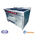 Cocina 6 Platos Con Horno + Calienta Platos Gastromaq - Imagen 2