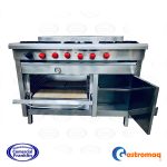 Cocina 6 Platos Con Horno + Calienta Platos Gastromaq - Imagen 3