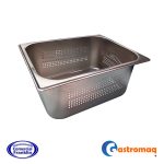 Deposito acero GN 1/2 x15. 26.5 x 32.5 x15 cm. perforado Gastromaq