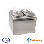 Dispensador Salsa Acero 2 Depósitos 4 lts. Toppo Gastromaq