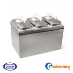 Dispensador Salsa Acero 3 Depósitos 6 lts. Toppo Gastromaq