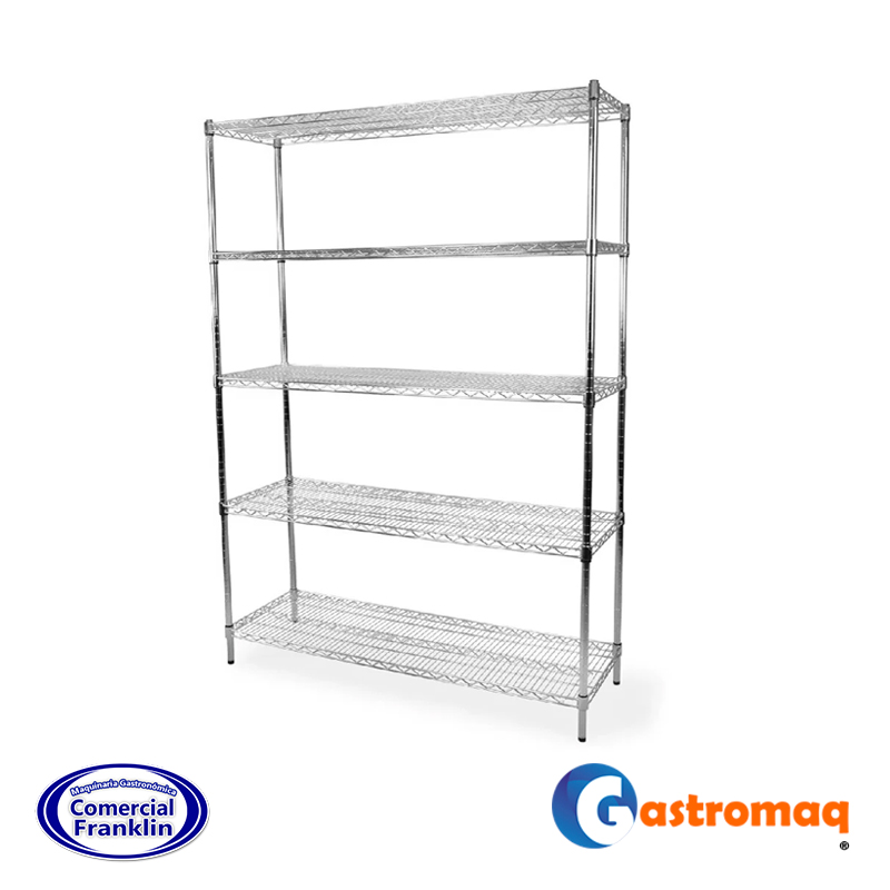Estante-Cromado-151x45x200-cm.-Gastromaq-2.jpg Estante Cromado 151x45x200 cm. Gastromaq - Imagen 1