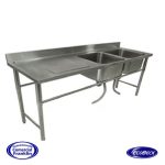 Lavafondo 2 Recipientes Con Secador Izquierdo 180x60x90 cm. Ecobeck